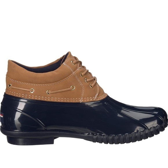 Tommy Hilfiger Harley lace up waterproof duck ankle boots size 8 sleek - Picture 6 of 11
